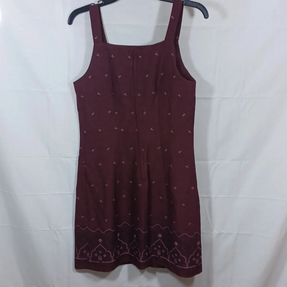 City Triangles Womens Business Work Suit Dress with Jacket Maroon Size 9 / 10 - Picture 7 of 8